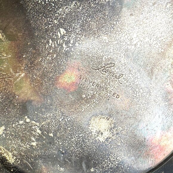 Vintage Candelabra Silver Plated Lotus Flower 3 Candle Holder Tarnish *No Frog* - Picture 6 of 8